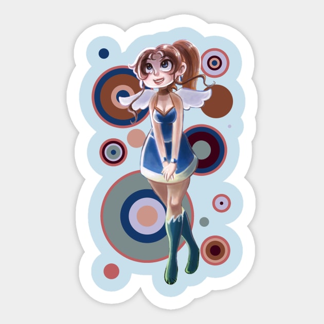 Angel Lady Sticker by saradaboru